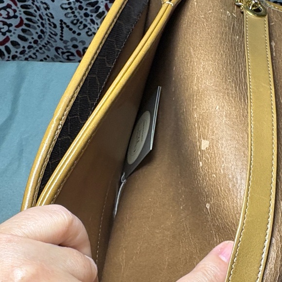 Vintage Christian Dior Honeycomb Chain Crossbody Bag - Brown & Tan - Picture 11 of 11